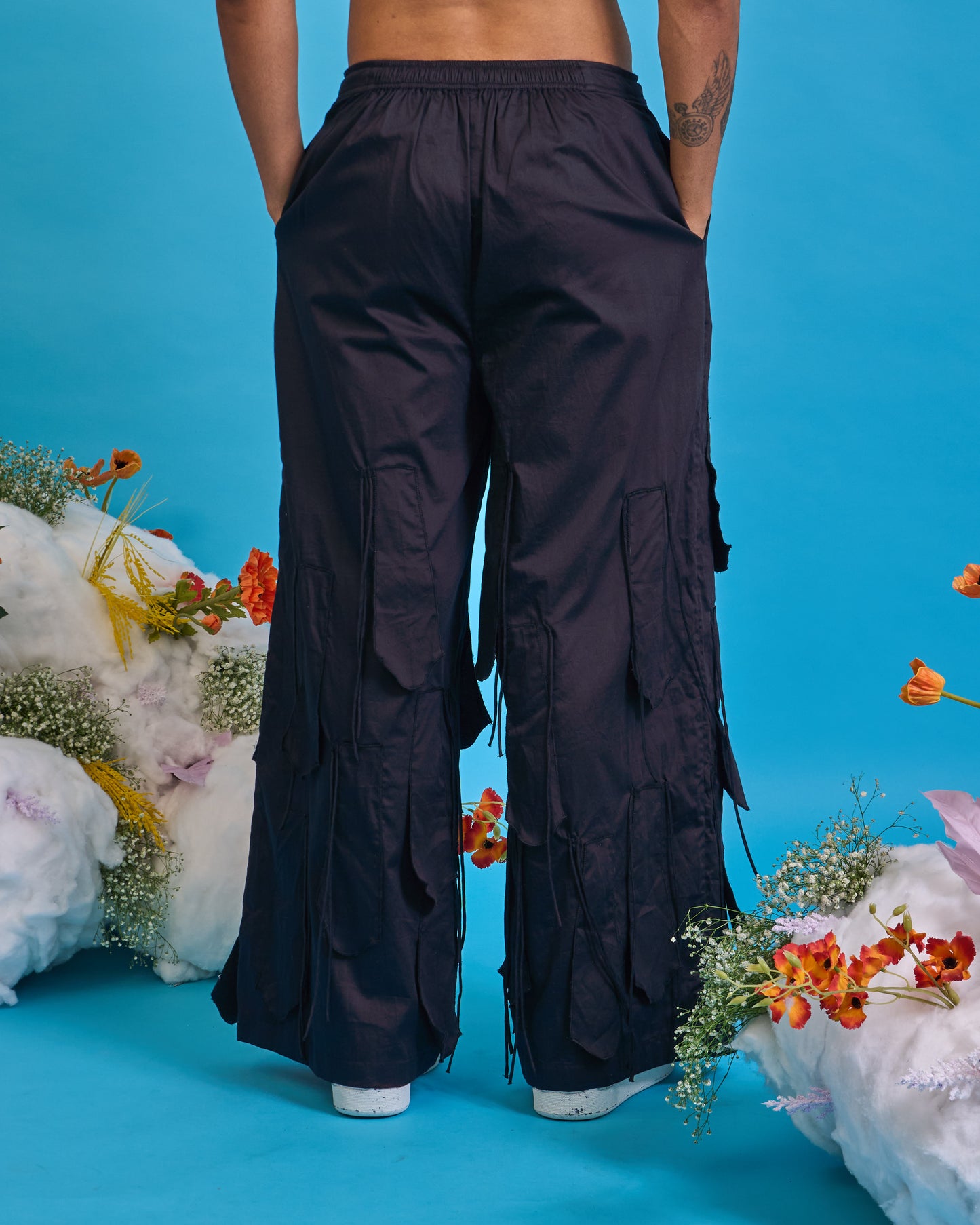 Panel fringed trouser