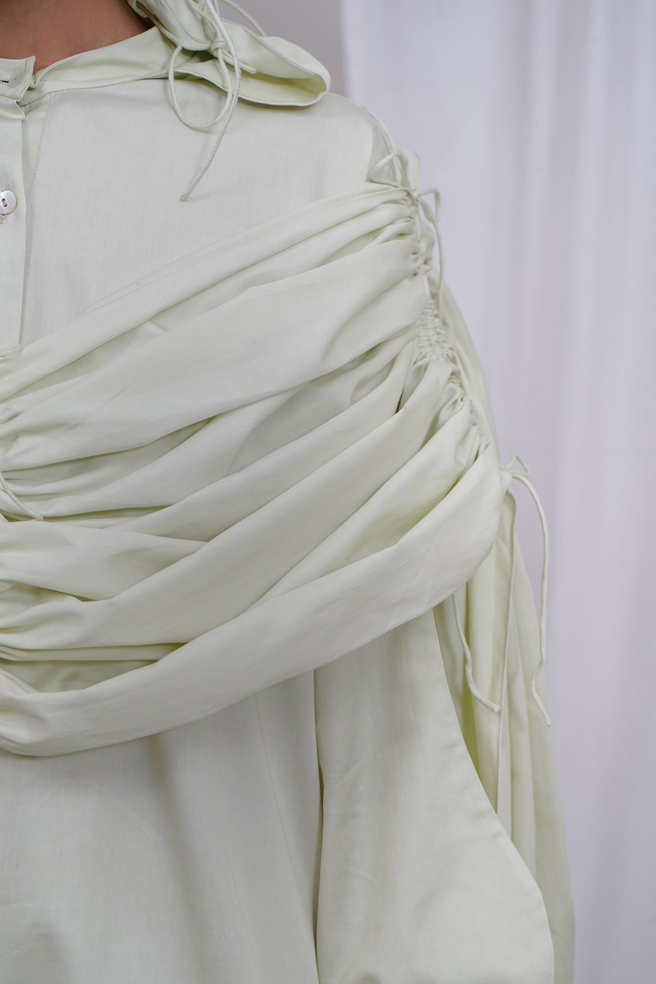 Gathered hoodie kurta set