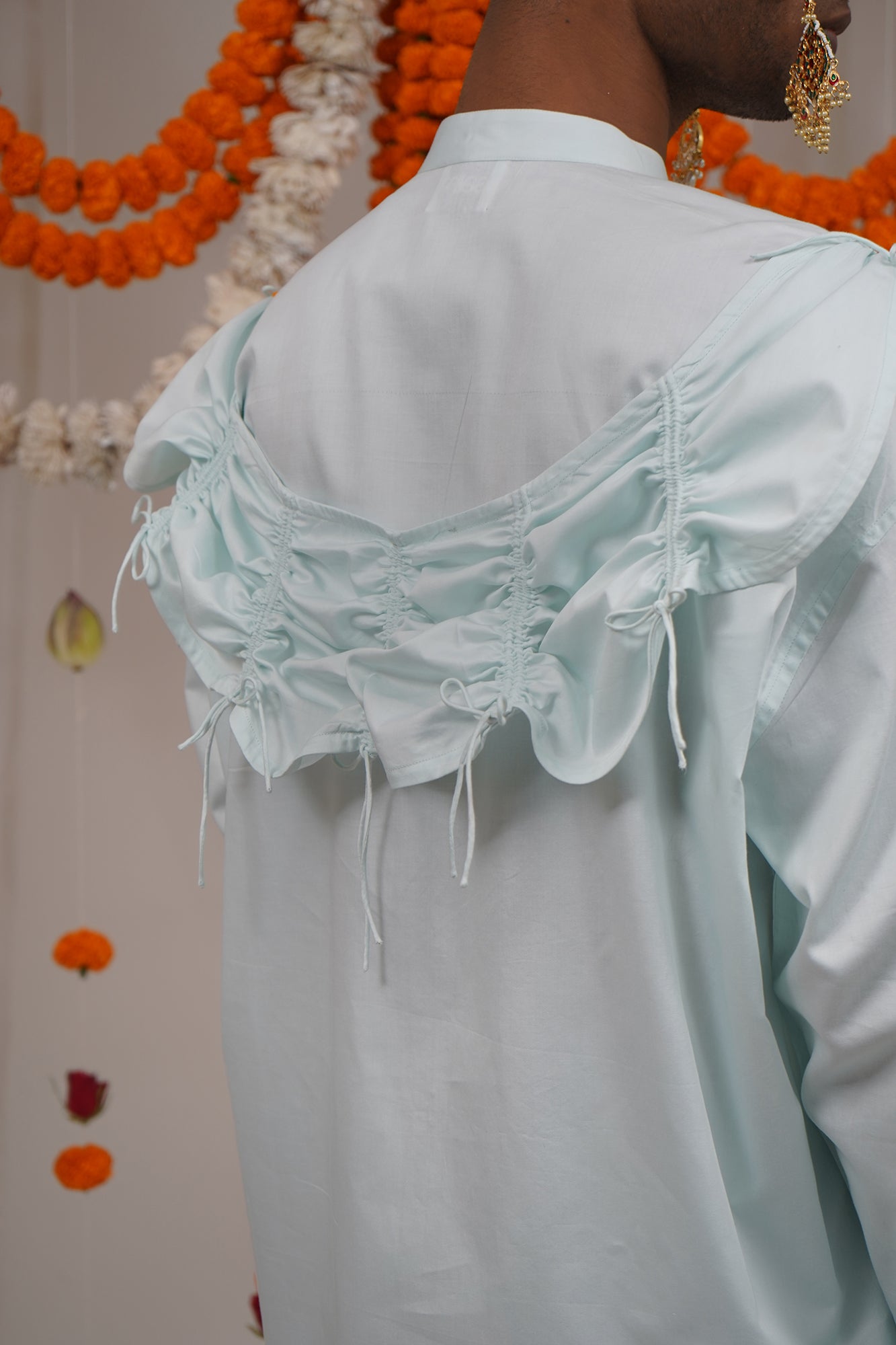 Dupatta drape shirt