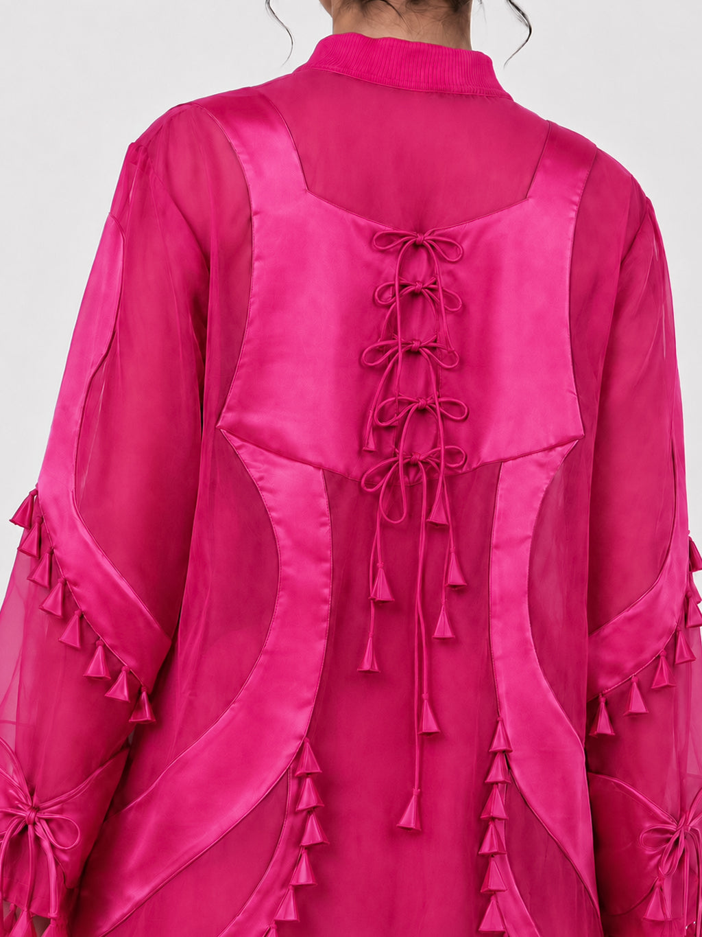 Sculptural scallop kurta + Godet flared trouser set