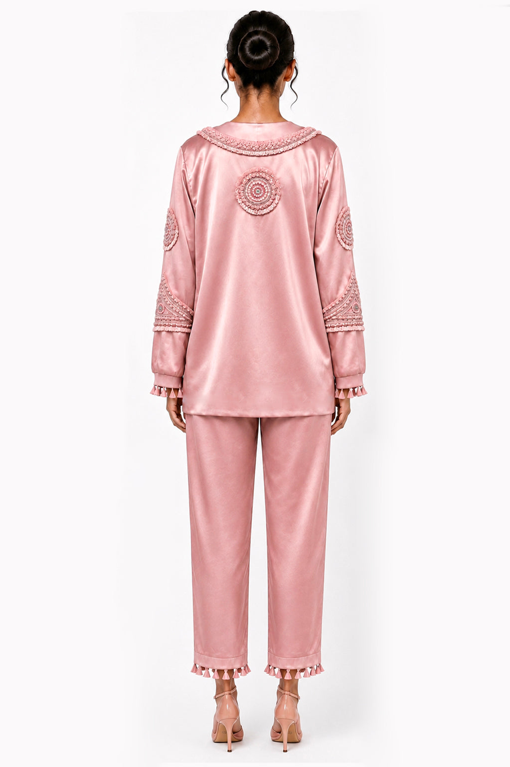 Ornamented blazer + Straight trouser set