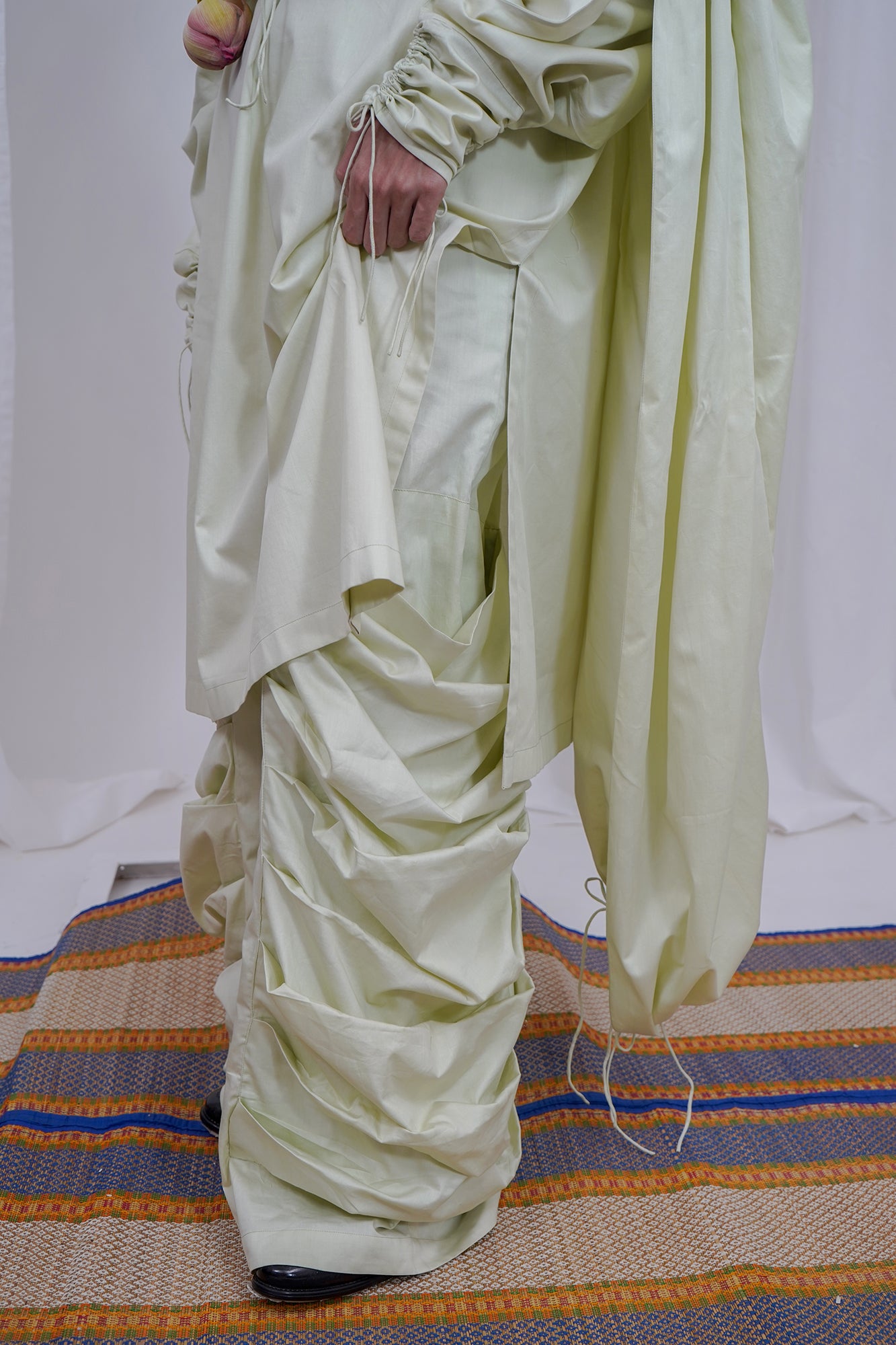 Gathered hoodie kurta set
