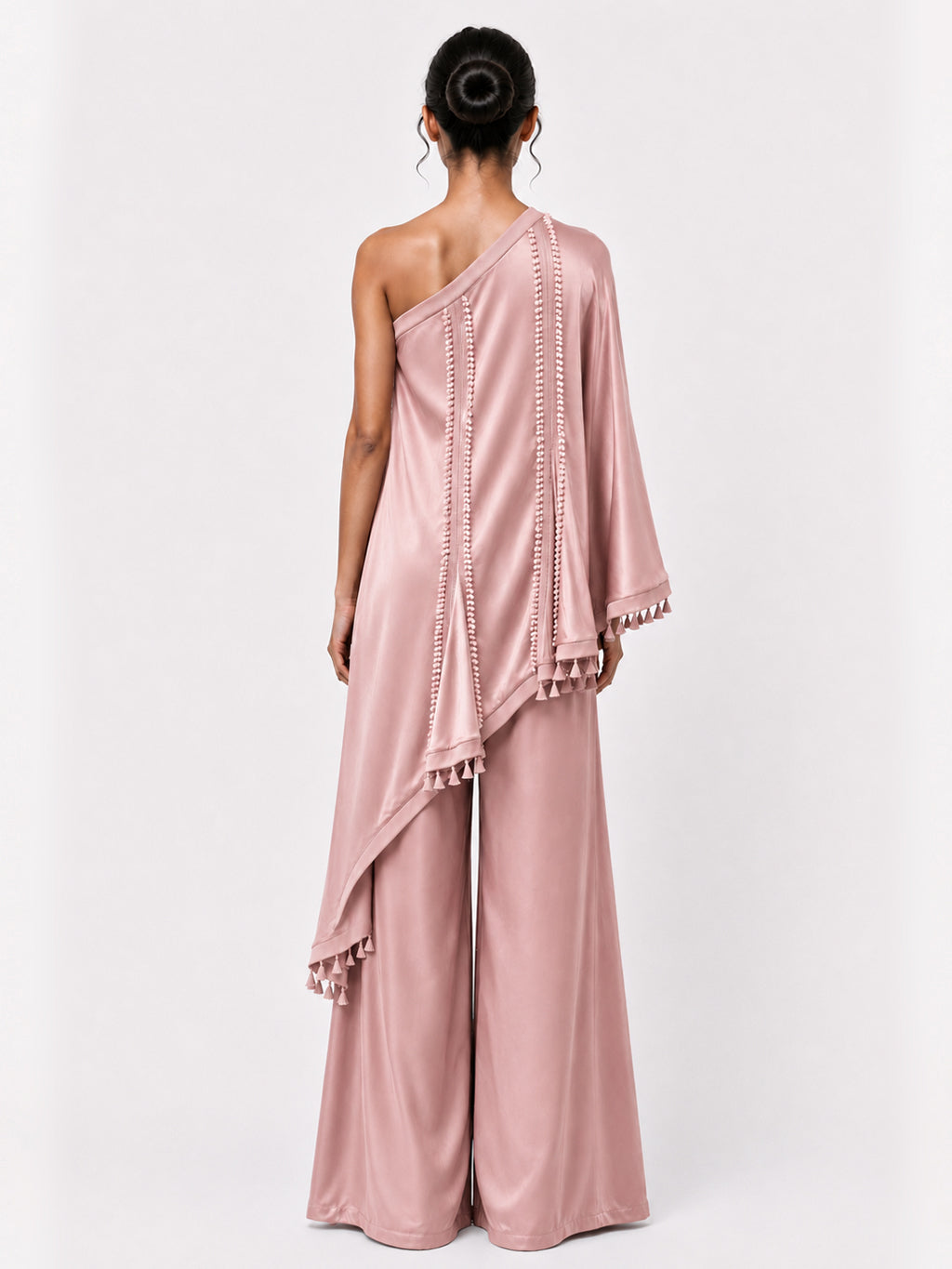 Godets one shoulder + Broad trouser set