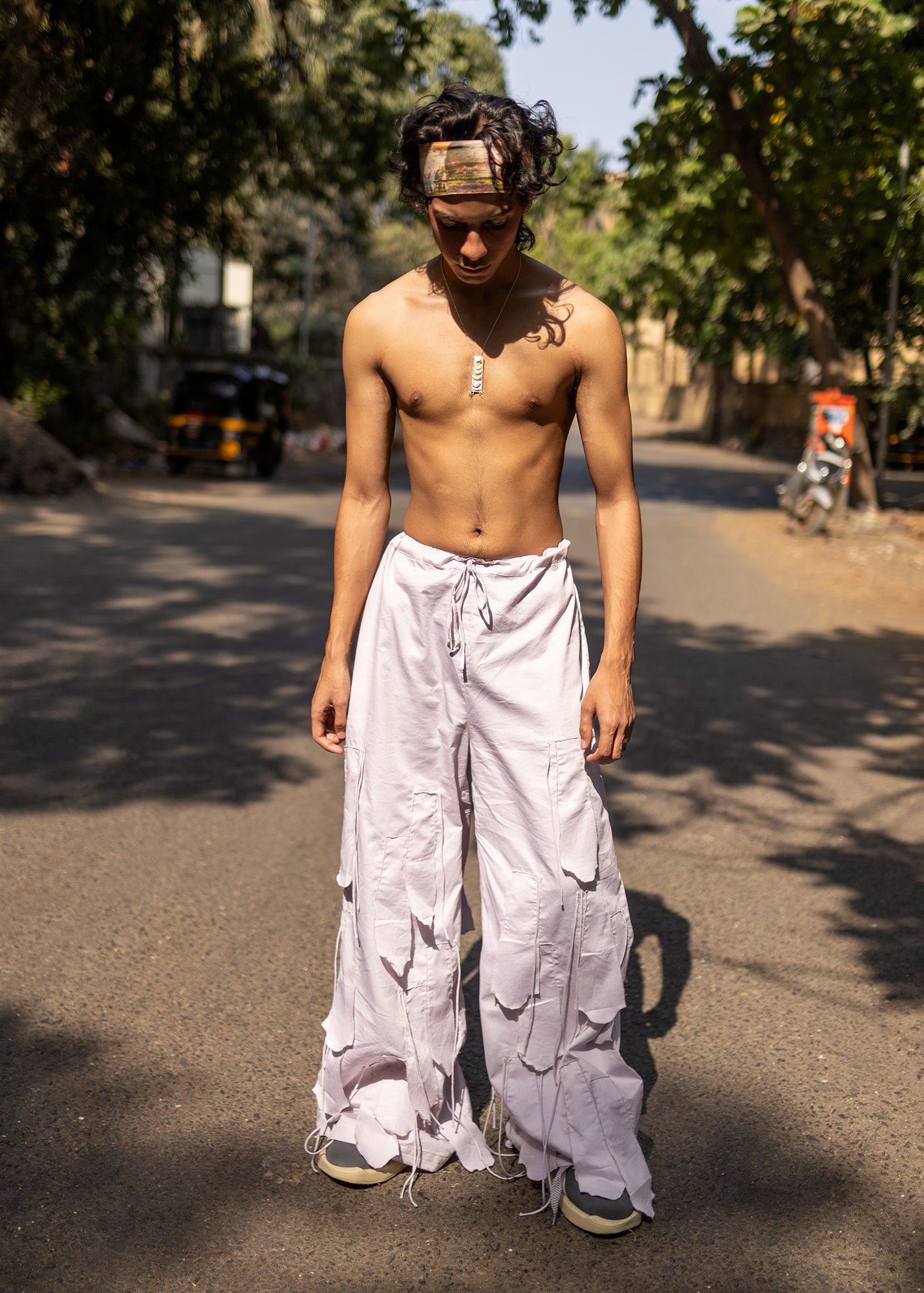 Panel fringed trouser