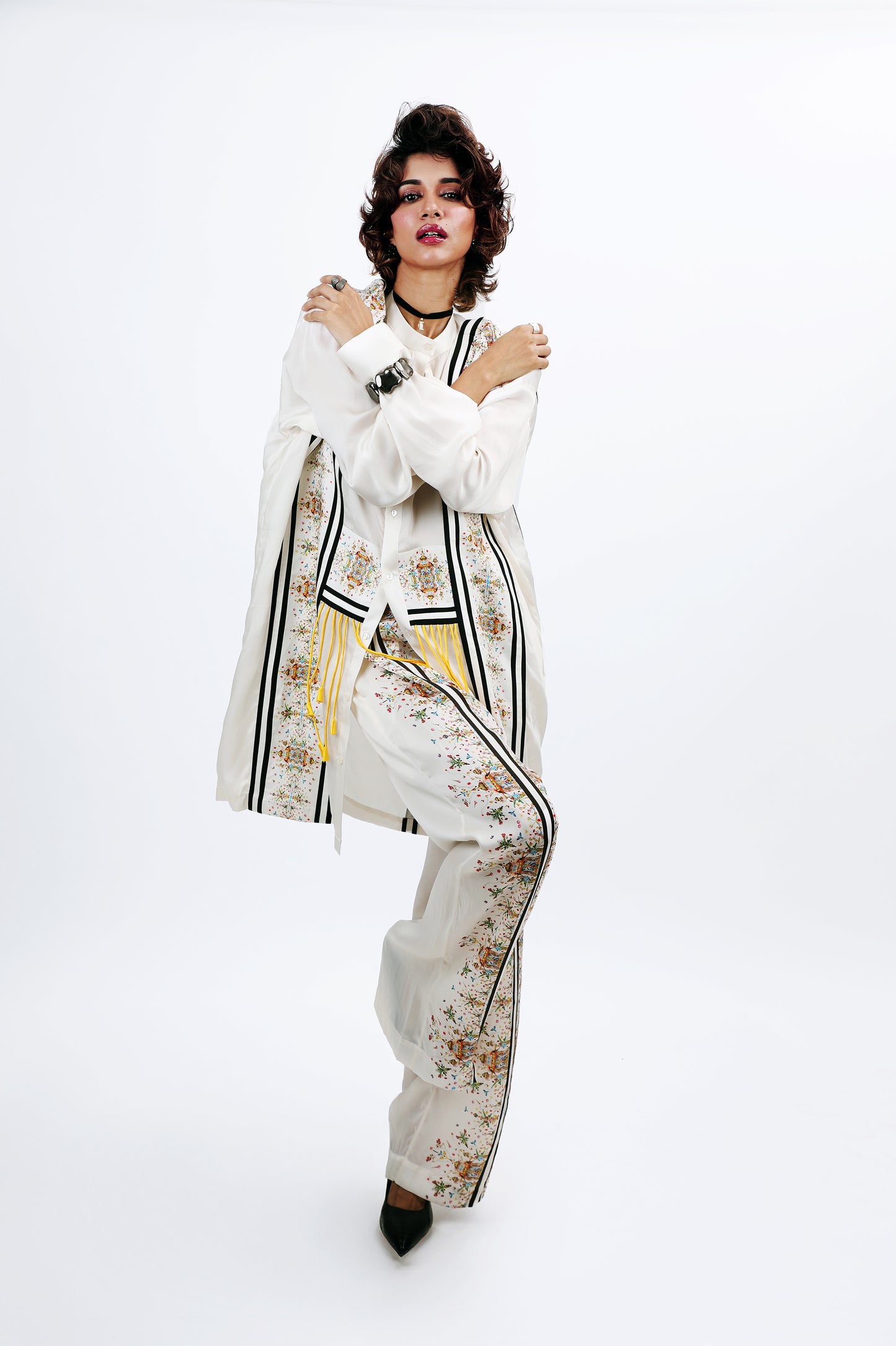 Suspender stripe co-ord set