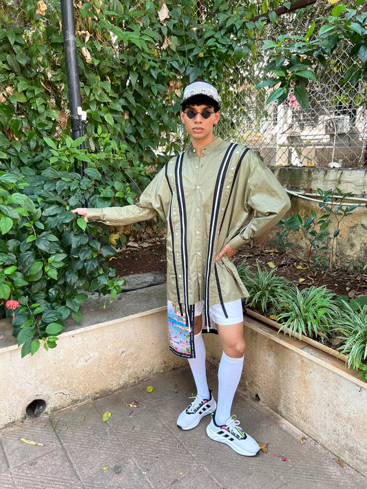 Deconstructed buttons shirt