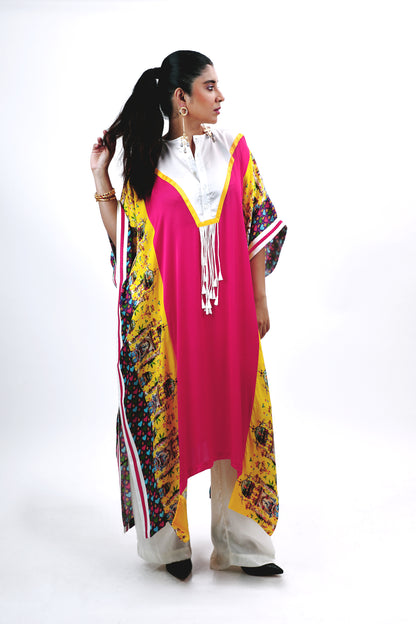 Panelled kaftan set