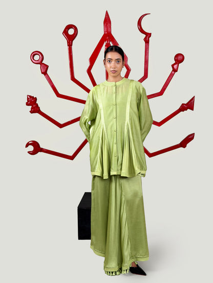 Godets shirt + Lungi skirt set