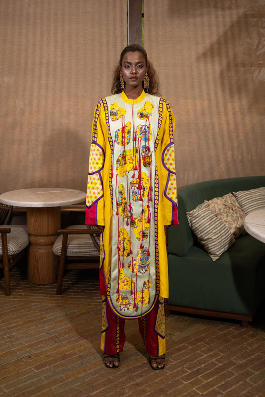 Amoeba fringed kurta set