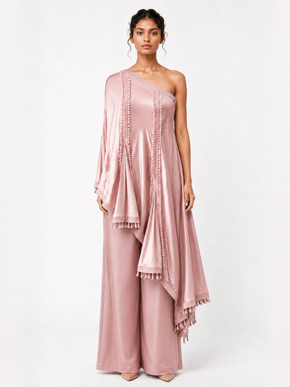 Godets one shoulder + Broad trouser set