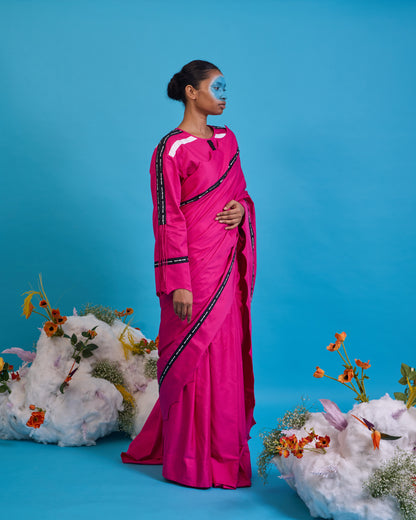 Scalloped saree