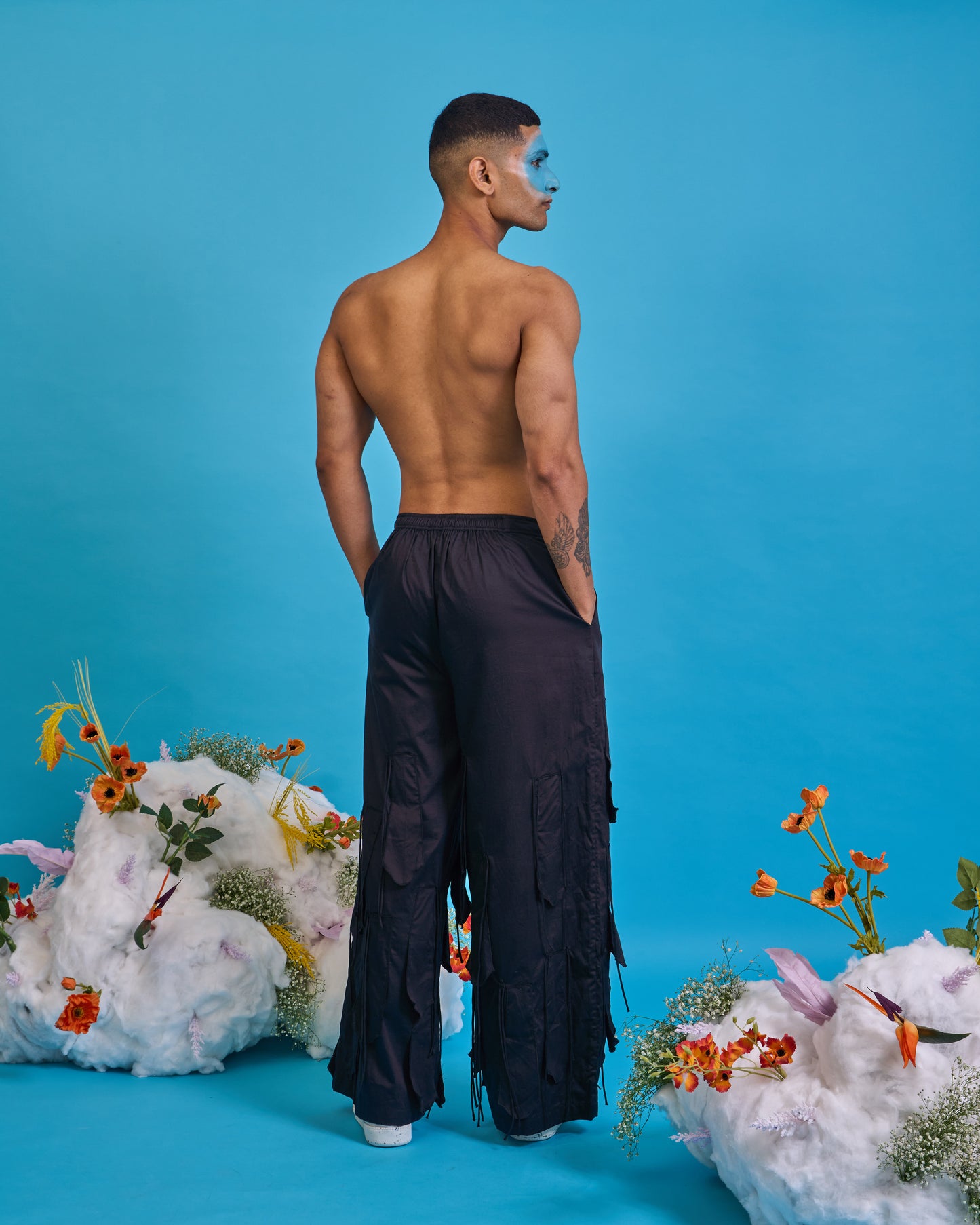 Panel fringed trouser