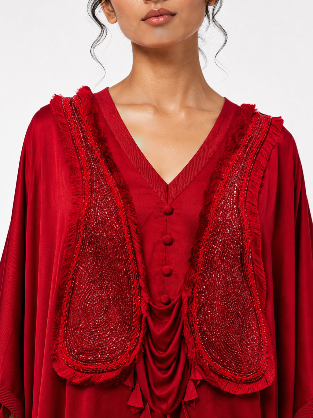 Paisley drape cape + Trouser set