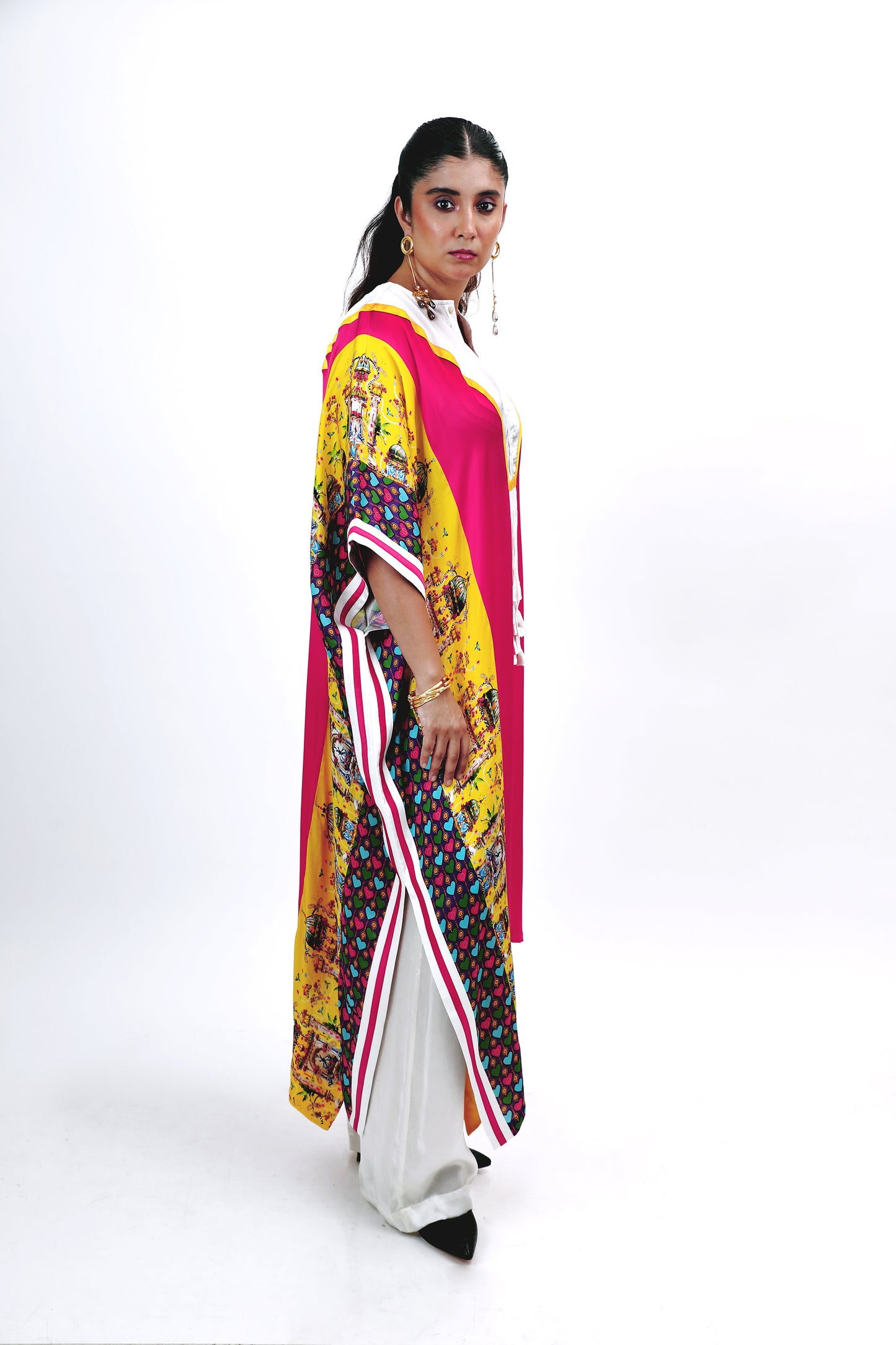 Panelled kaftan set