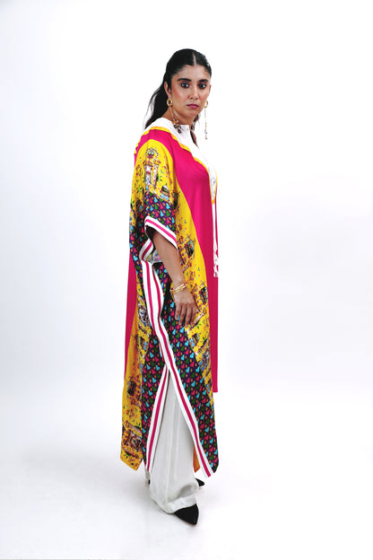 Panelled kaftan set
