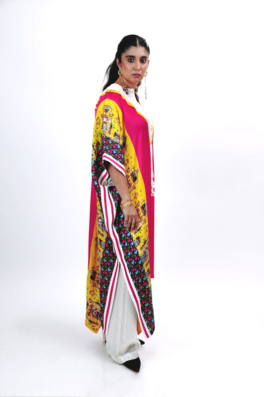 Panelled kaftan set