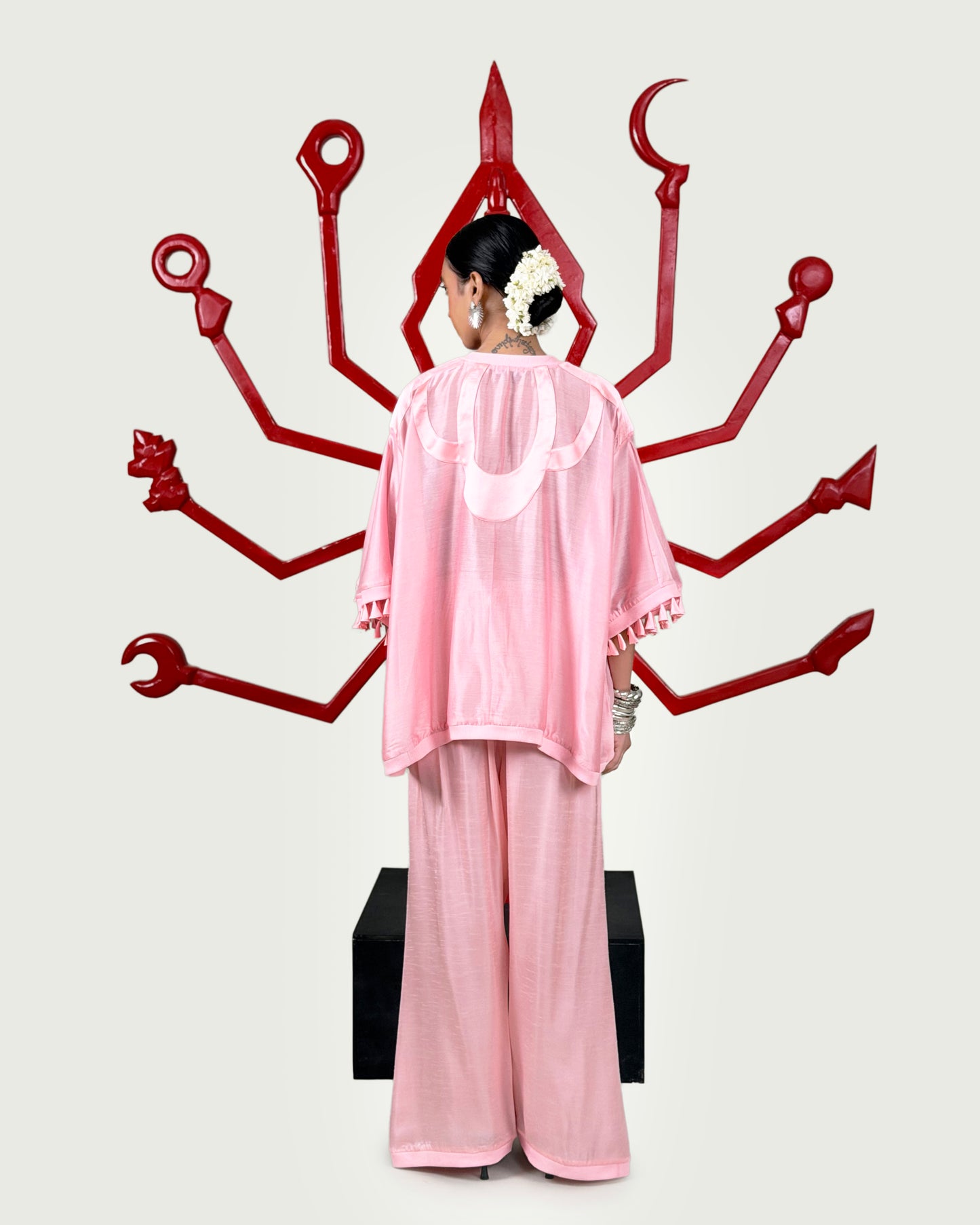 Godets cape + Trouser set