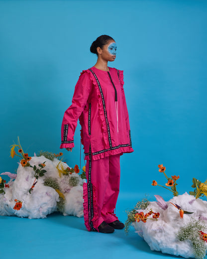 Ruffled kurta set