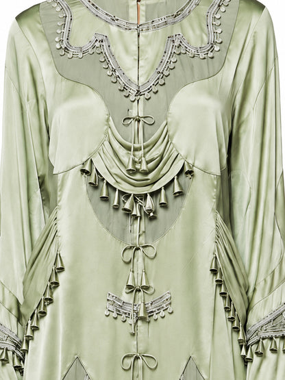 Sculptural patchwork dress