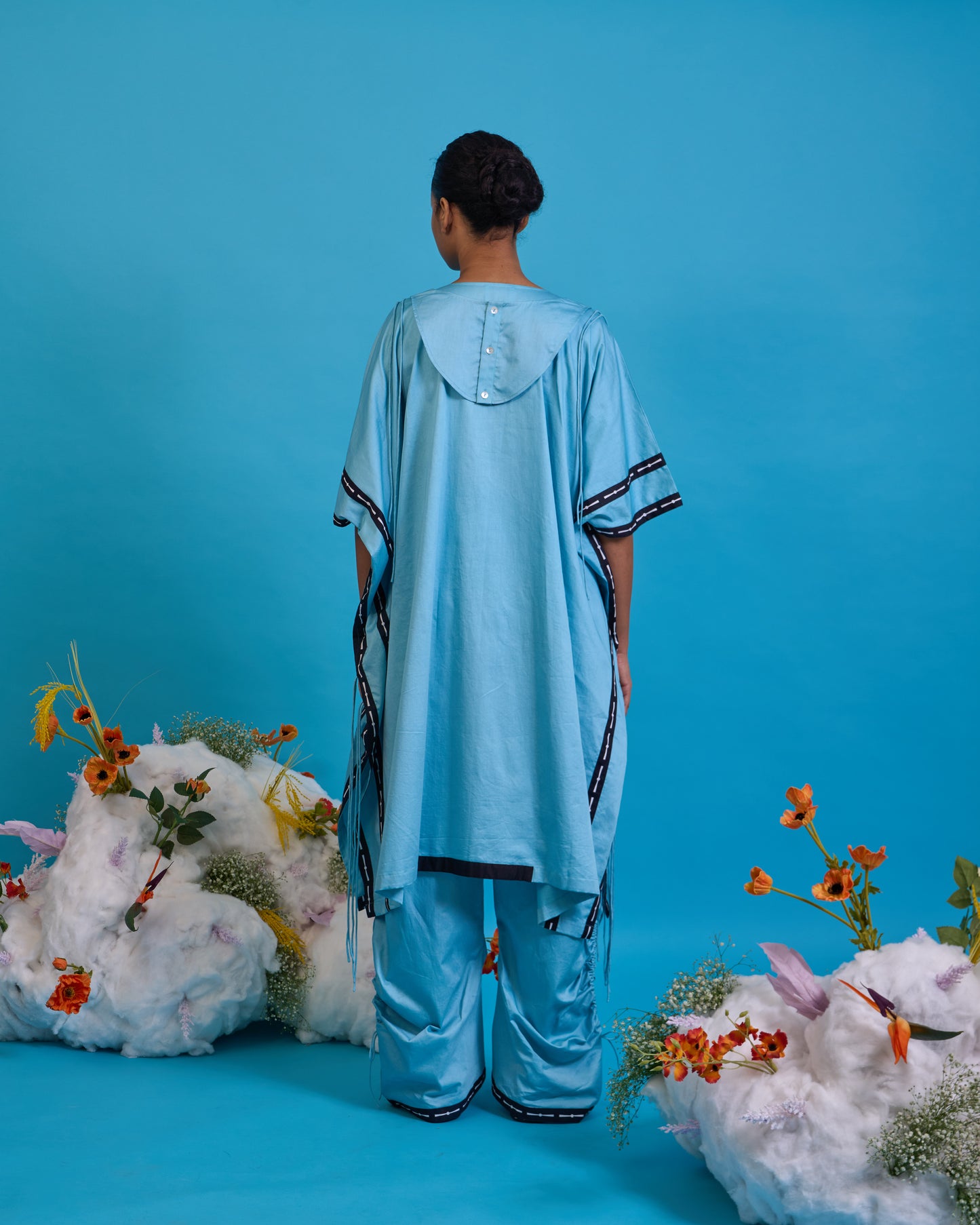 Kurta yoke kaftan set