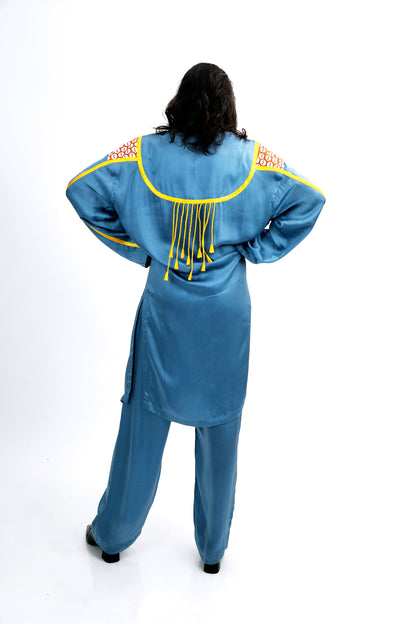 Geometric tassels kurta set