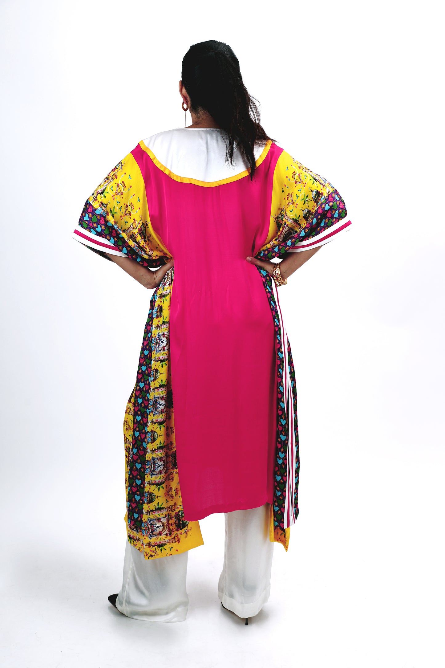 Panelled kaftan set