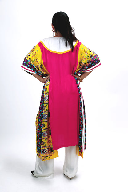 Panelled kaftan set