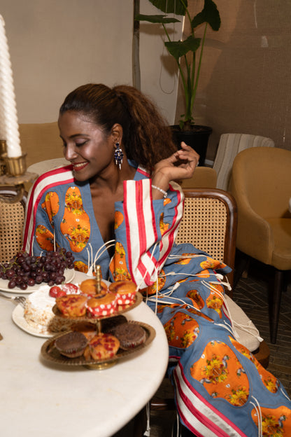 Amoeba fringed jacket set