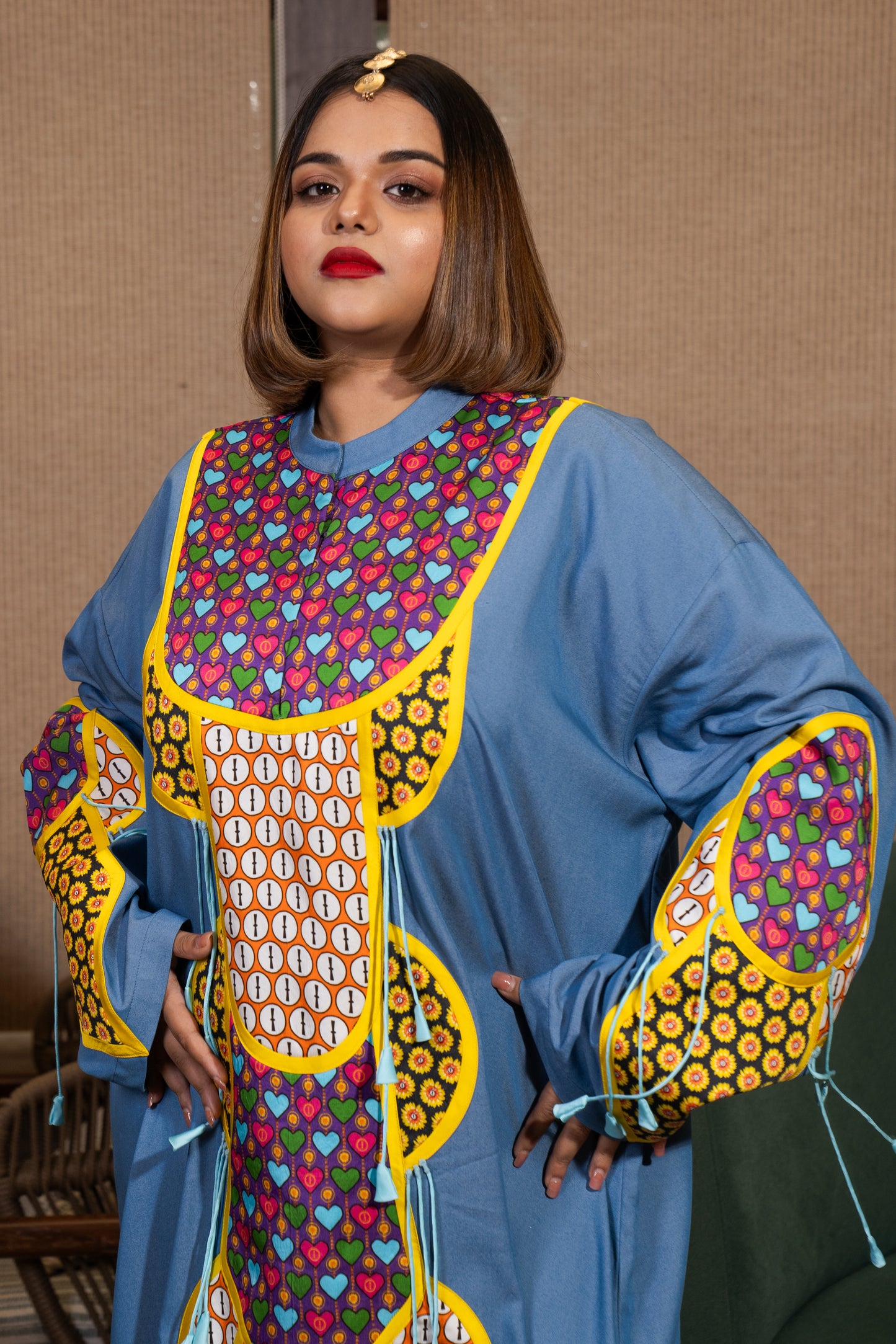 Yoke patchwork kurta set