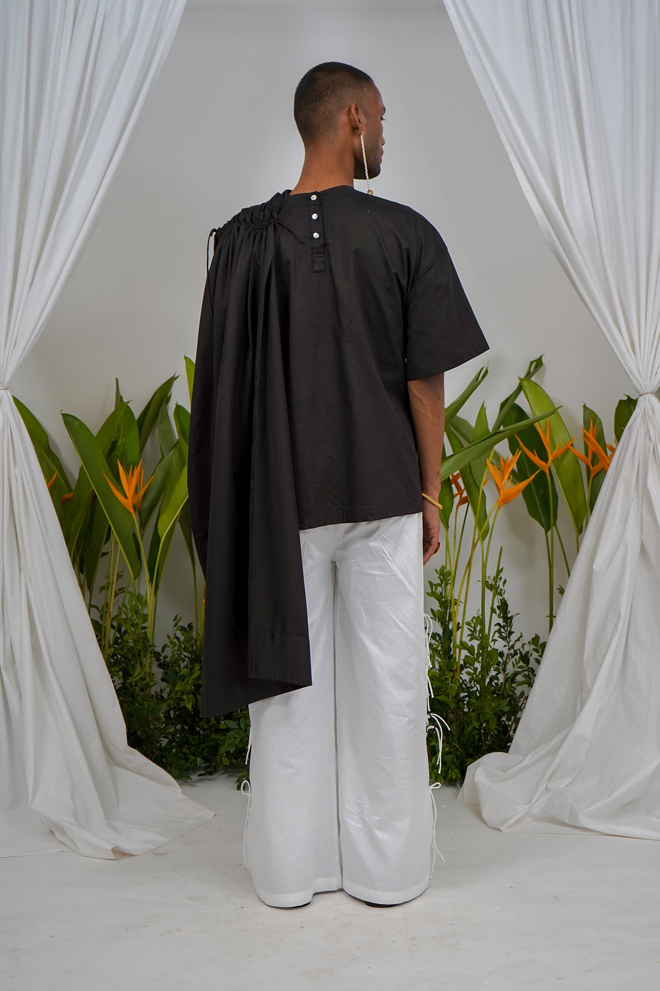 Pocket saree drape T-shirt