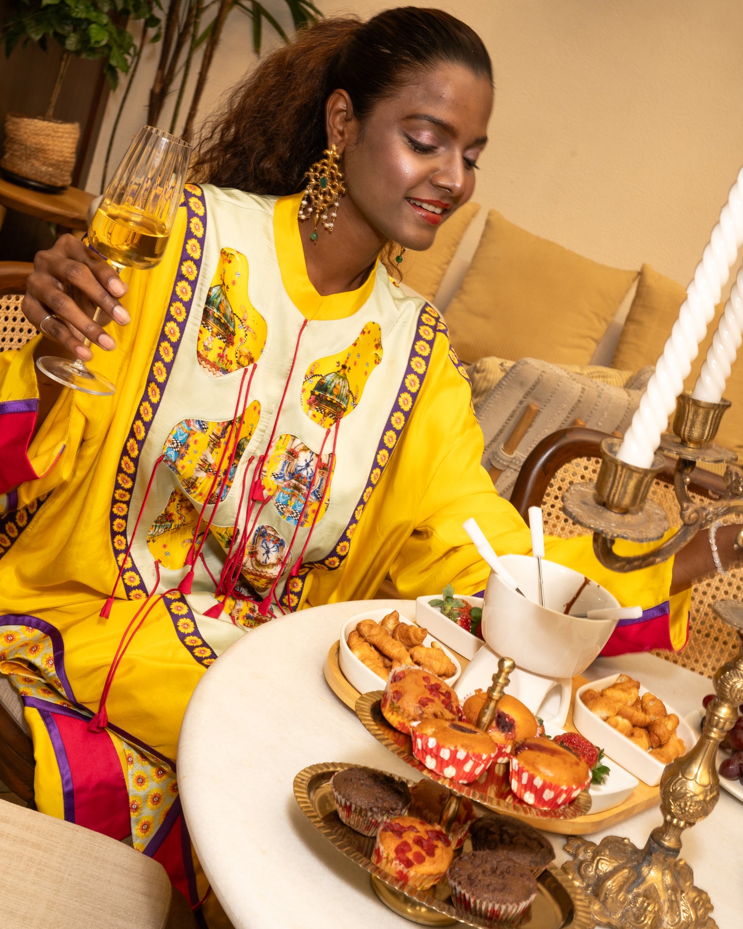 Amoeba fringed kurta set