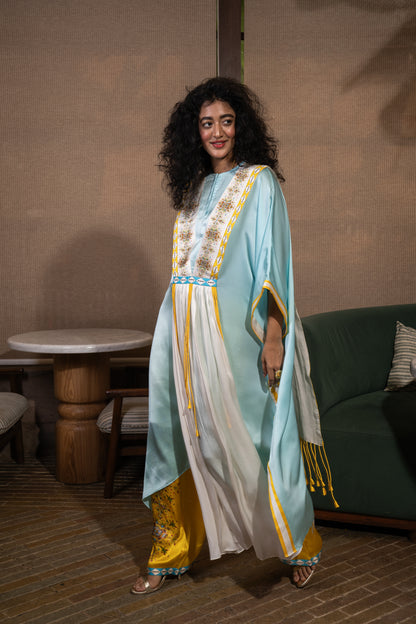 Dupatta drape kaftan set