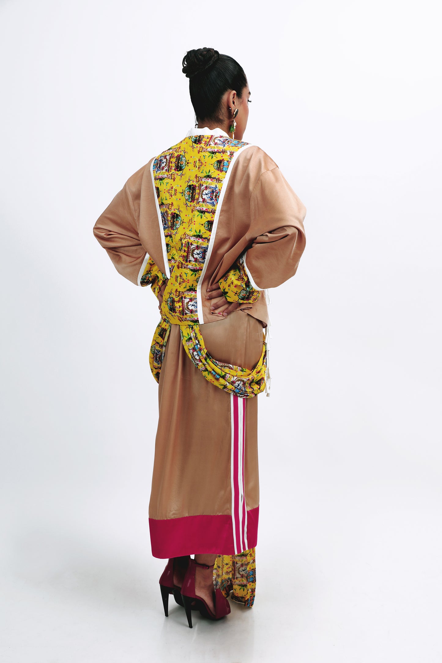 Tassel crop jacket set