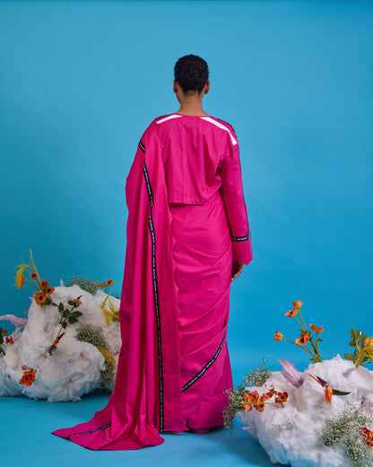 Scalloped saree