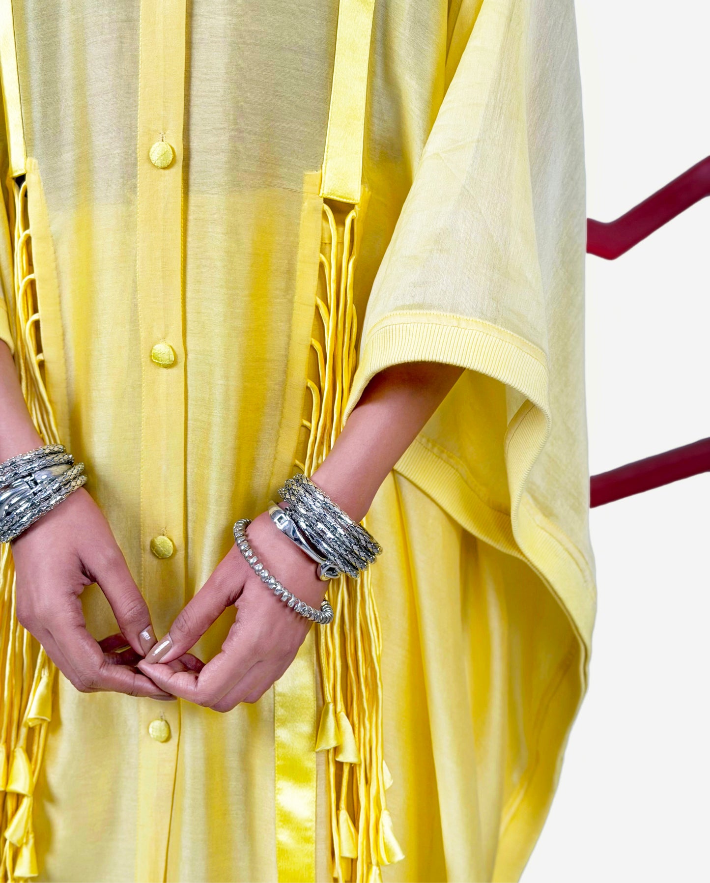 Cords tie-up kaftan + Trouser set