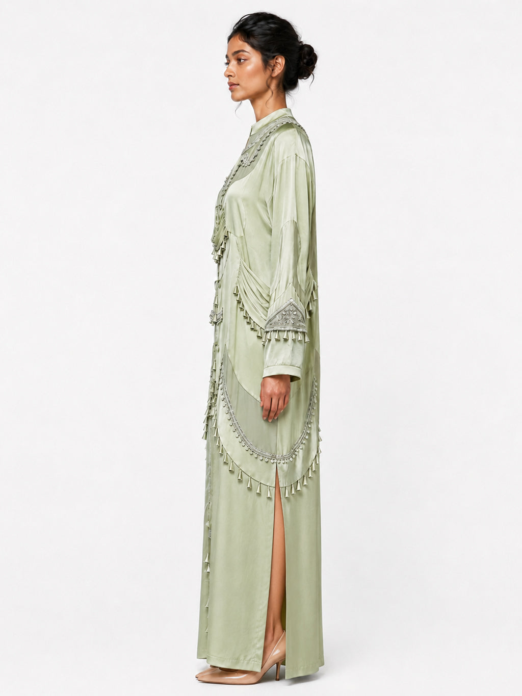 Sculptural patchwork dress