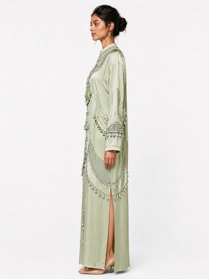 Sculptural patchwork dress