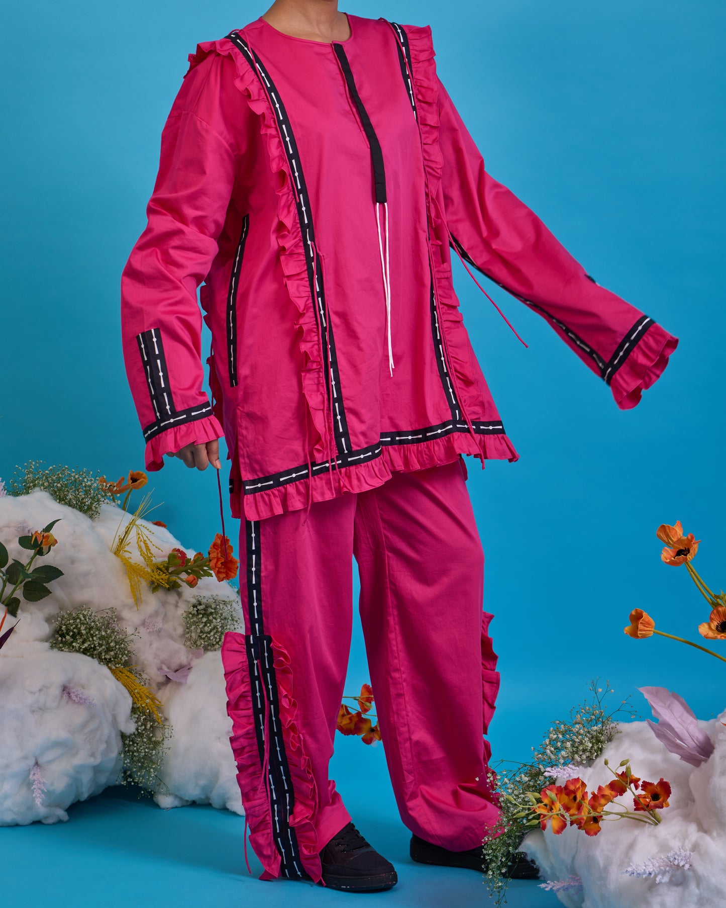 Ruffled kurta set