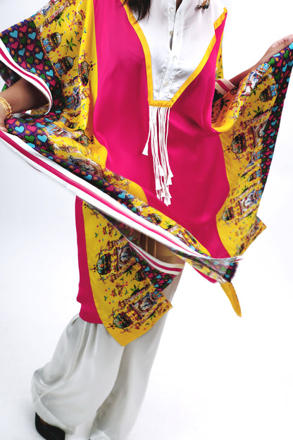 Panelled kaftan set