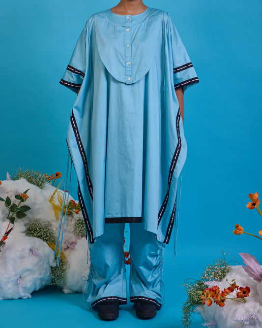 Kurta yoke kaftan set