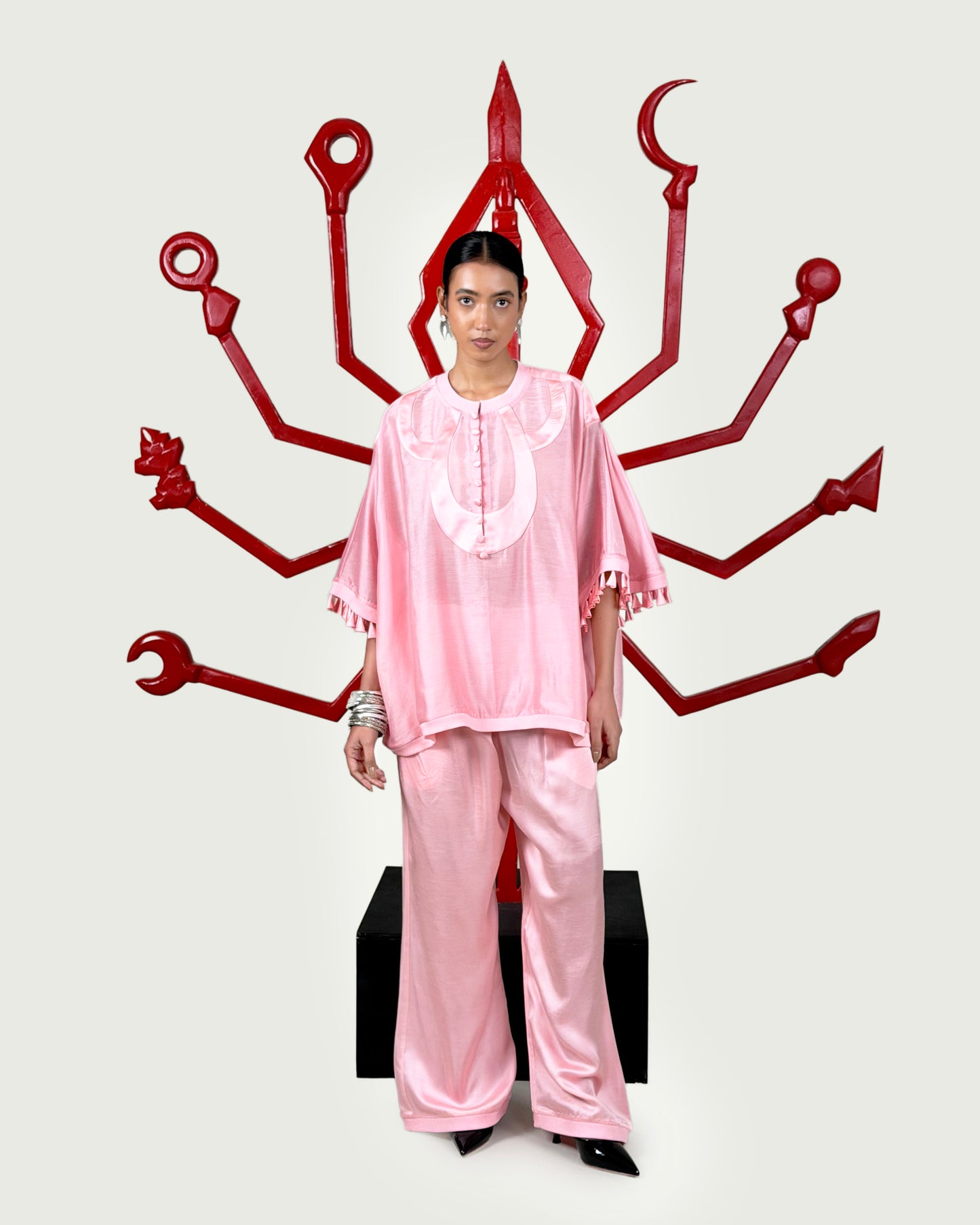 Godets cape + Trouser set