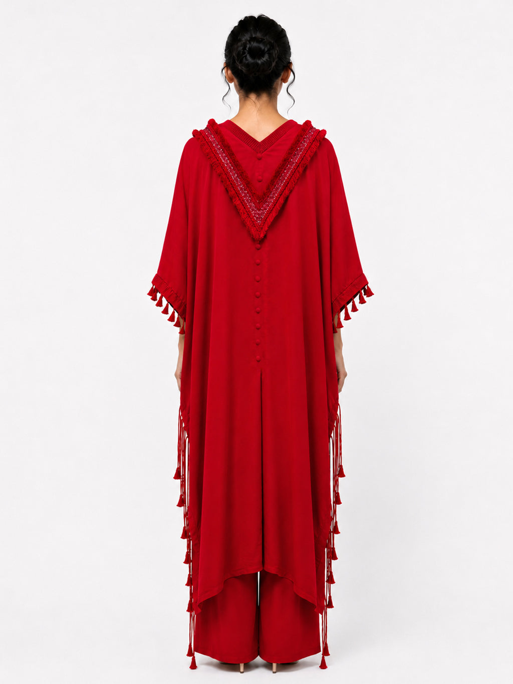 Paisley drape cape + Trouser set