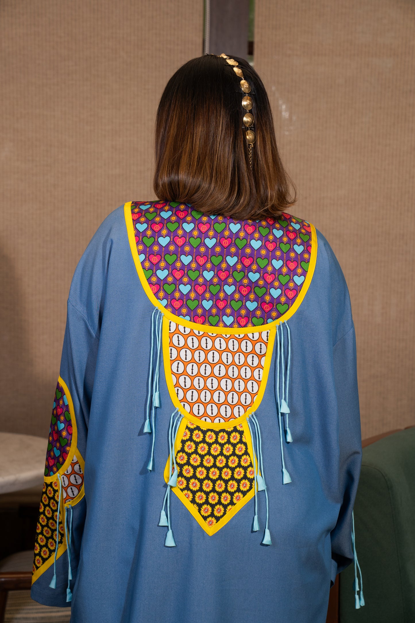 Yoke patchwork kurta set