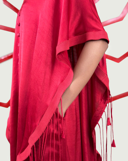 Tassel drape cape + Trouser set