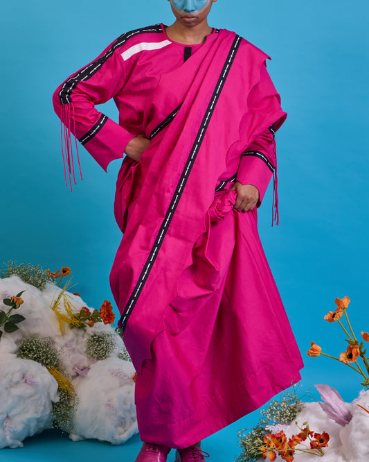 Scalloped saree
