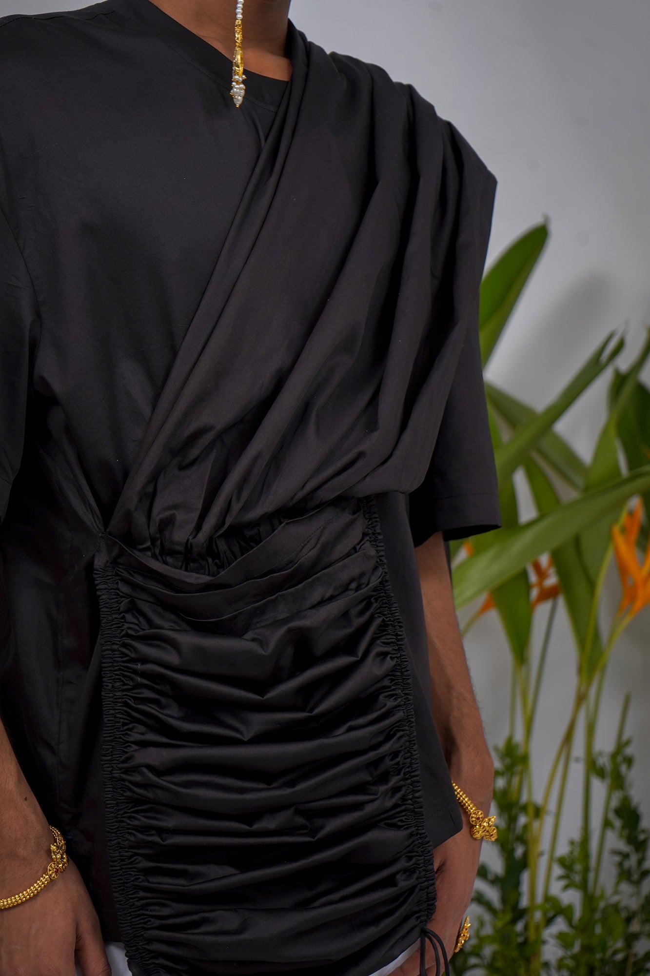 Pocket saree drape T-shirt