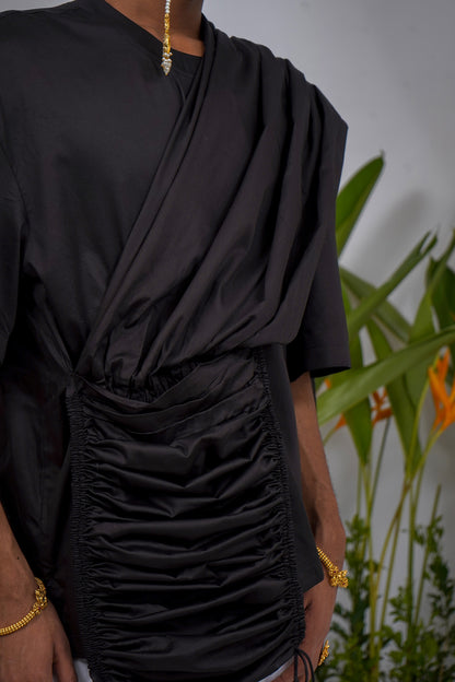 Pocket saree drape T-shirt