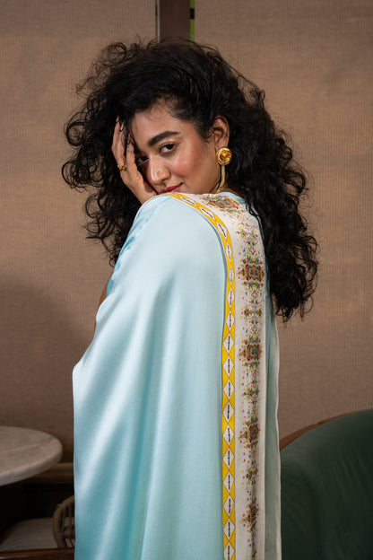 Dupatta drape kaftan set