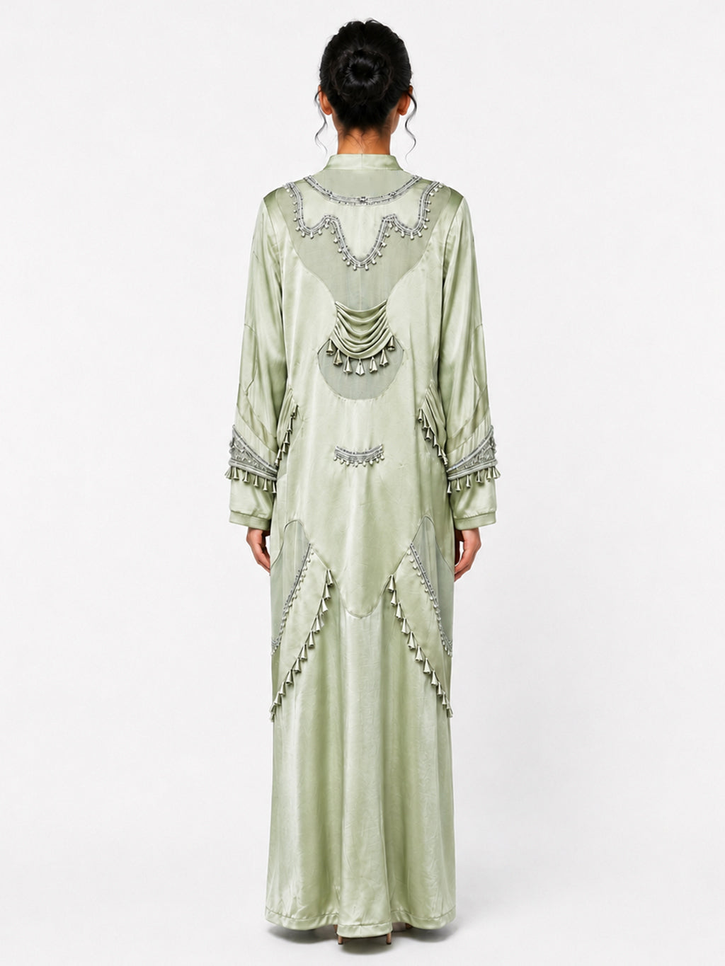 Sculptural patchwork dress