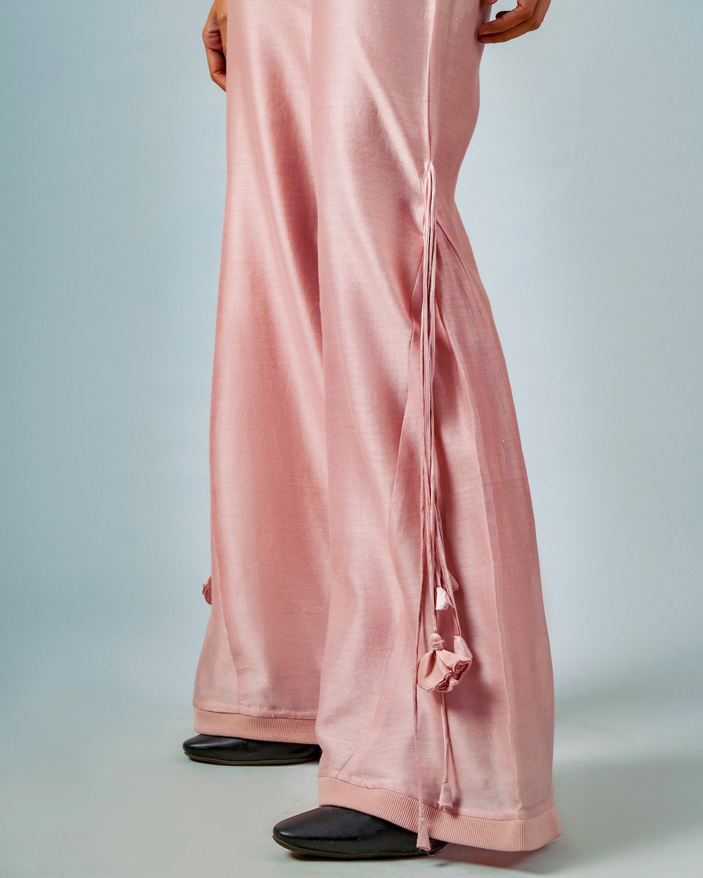 Necklace drape top + Tassels godet trouser set